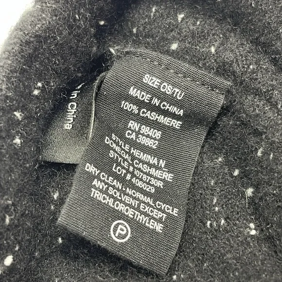 Theory 100% Cashmere Black White Speckles Storage Travel Clothe Dust Pouch Bag - Picture 4 of 7